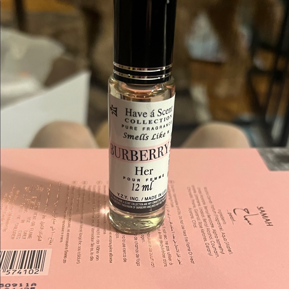 Have a Scent Collection-smells like Burberry Her fragrance roller.
